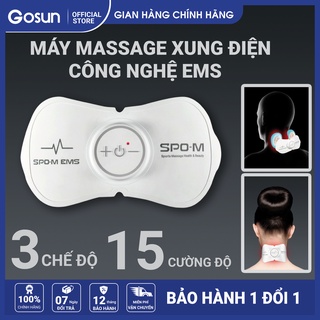 Miếng dán massage xung điện spo-m, máy mát xa xung điện trị liệu toàn thân sử dụng công nghệ ems