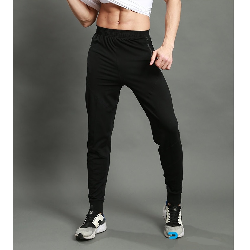 Quần jogger nam thun POLY xịn sò có khóa túi, phong cách thể thao với họa tiết trơn có big size đến hơn 80kg