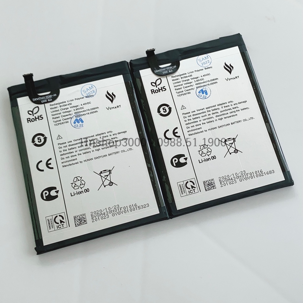 Pin Vsmart Joy3/ Live 4 BVSM-430 Dung Lượng 5000mAh Zin Chính Hãng - Bảo Hành 6 Tháng