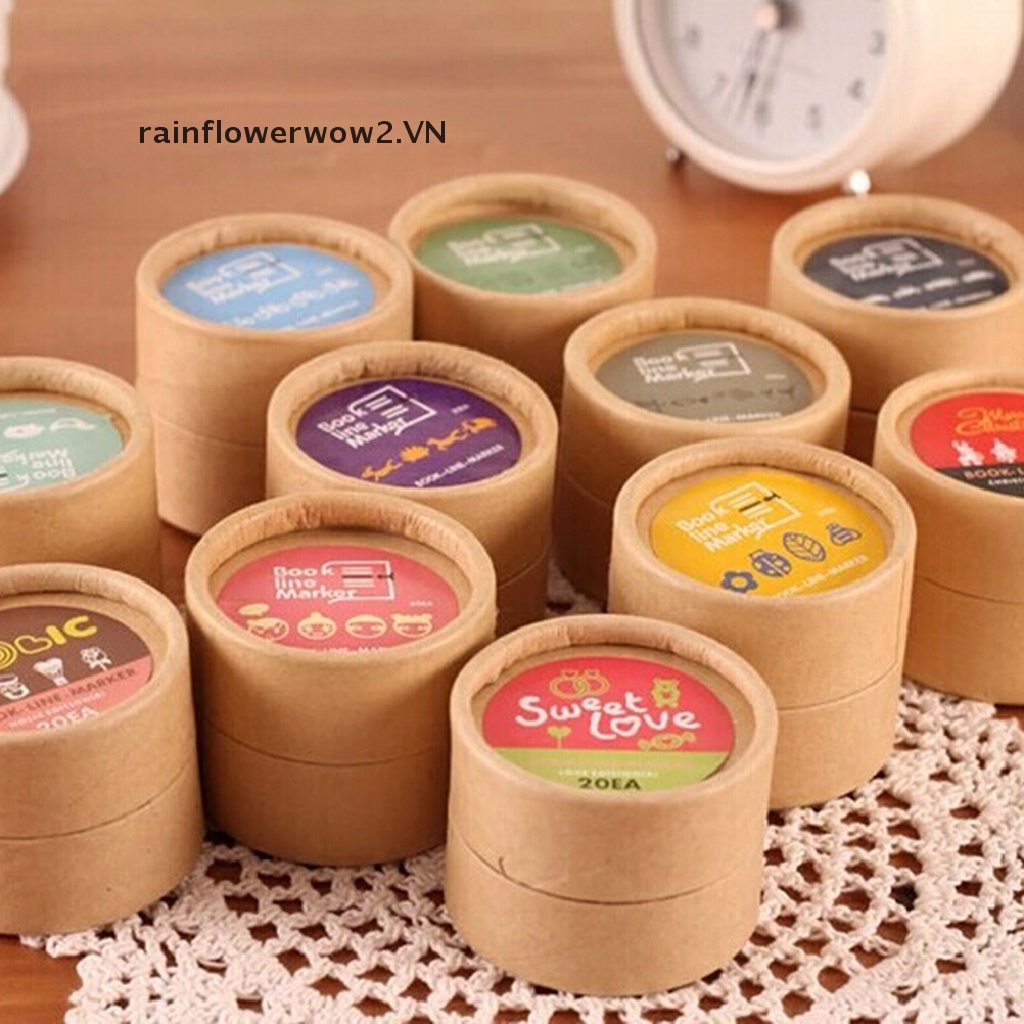 Bộ 20 Thẻ Đánh Dấu Trang Sách Mini Bằng Kim Loại Kèm Hộp Đựng Dễ Thương