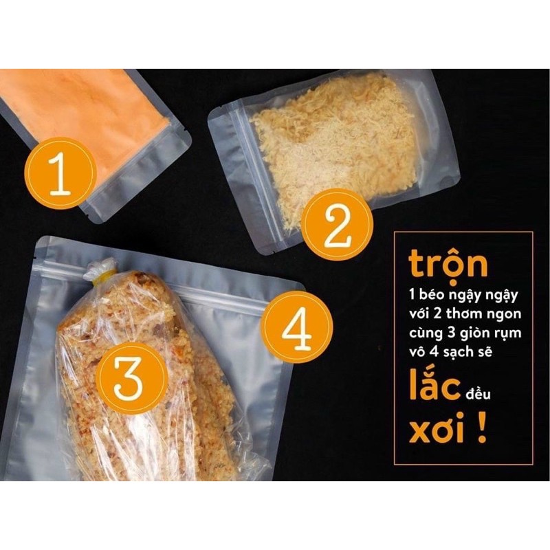 CƠM CHÁY CHÀ BÔNG / PHÔ MAI / TRỨNG MUỐI / SỐT MẮM - Túi 250Gram / 50Gram ( chi tiết dưới mô tả)