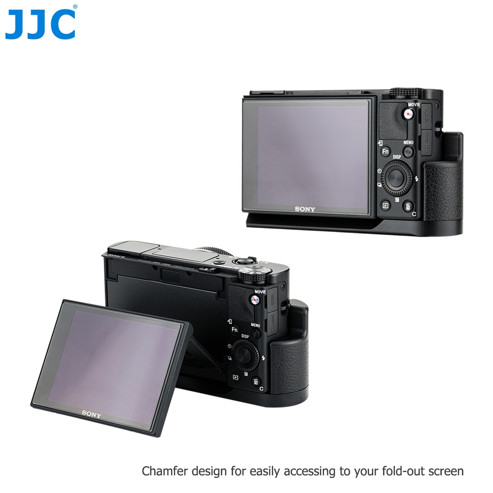 JJC HG-RX100 Tay Cầm Kim Loại Chống Trượt Đế Đĩa 1/4"-20 Tháo Lắp Nhanh Cho Máy Ảnh Sony RX100 VI VA V IV/III II RX100M7 RX100M6 RX100M5 RX100M5A RX100M4 RX100M3 RX100M2 RX100 Mark 6 5 4 3 2