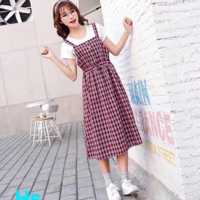 Váy nữ xinh kẻ caro rút eo hot trend đẹp kèm ảnh thật | BigBuy360 - bigbuy360.vn