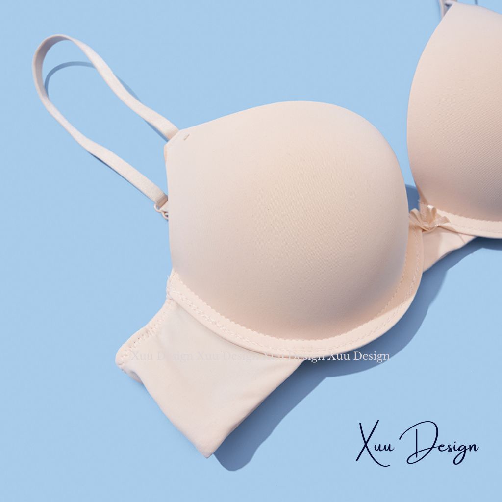 Áo ngực nữ XUU vải đúc su phối nơ có gọng đệm kép dày siêu nâng ngực quyến rũ - AVV30
