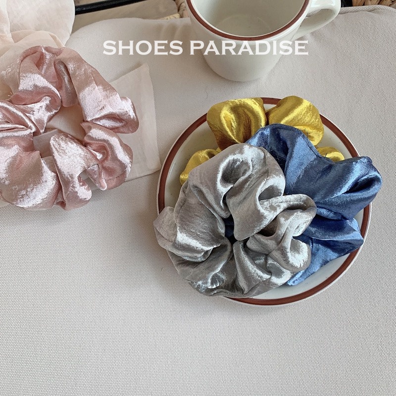 Scrunchies chun buộc tóc cột tóc hàn quốc scrunchie lụa satin shoes paradise CTN