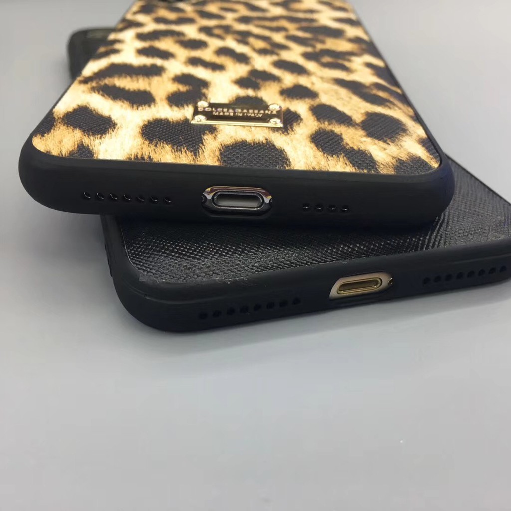 Ốp điện thoại bằng nhựa mềm phối da hình nhãn hiệu Dolce & Gabbana sang trọng cho iPhone 12 11.11pro.11promax.iphone 8 7 6 6S Plus X XS Max xr
