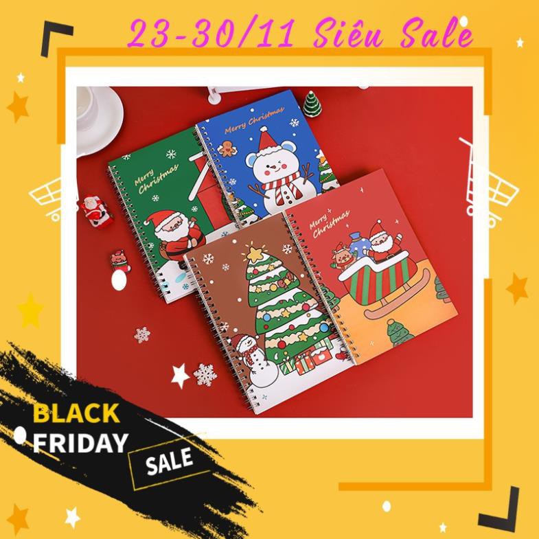 [BAO GIÁ SHOPEE] Sổ lò xo A5 Noel Giáng sinh được chọn mẫu AOBA-A5-NOEL