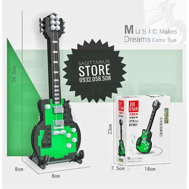 Combo Lego Jiestar Lắp Ráp Đàn Violin & Đàn Ghita Điện Tử