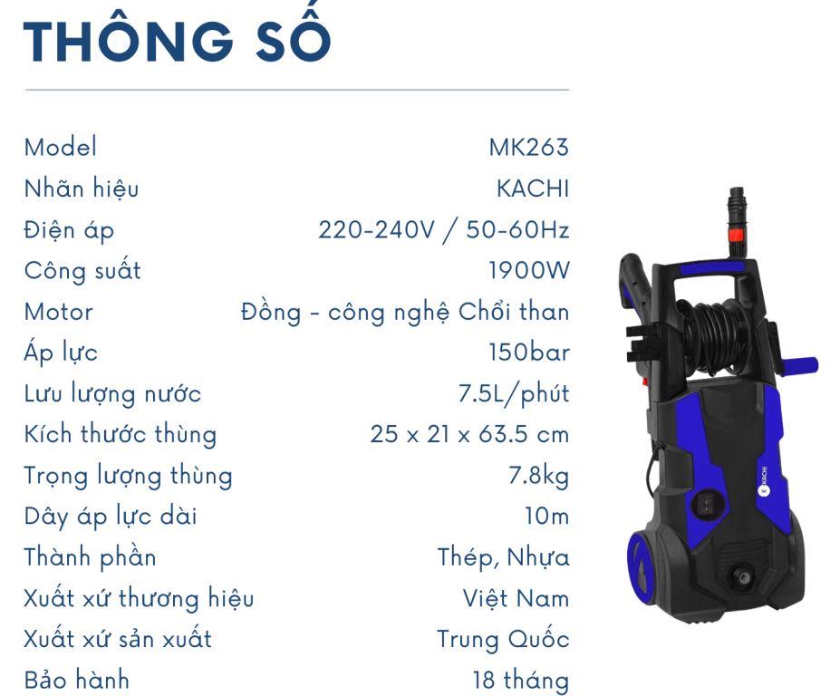 Máy Phun Xịt Rửa Cao Áp 1900W tặng kèm xịt gầm và xịt xoáy