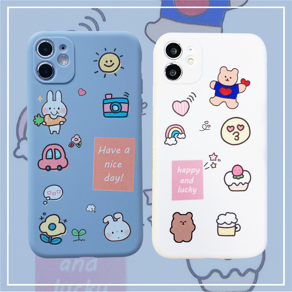 Cartoon Cute Soft Case OPPO A52 A92 A5S A7 A7X F9 F11 A8 A31 A5 A9 2020 Reno 3 A57 A39 F1S A59 A3S F5 A79 A83