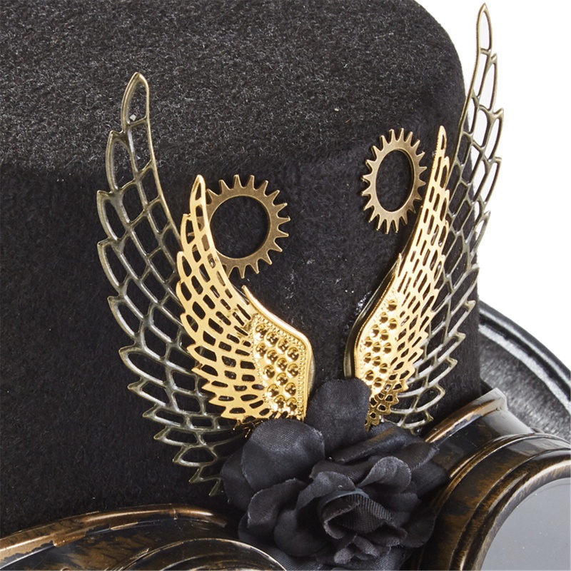 Mũ Jazz Steampunk 10MK Có Cánh Hóa Trang Halloween / Giáng Sinh