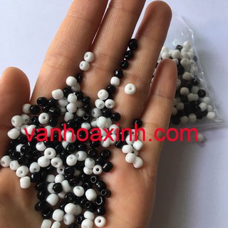 Gói hỗn hợp 175 hạt cườm cát đen trắng size đại gb1bh