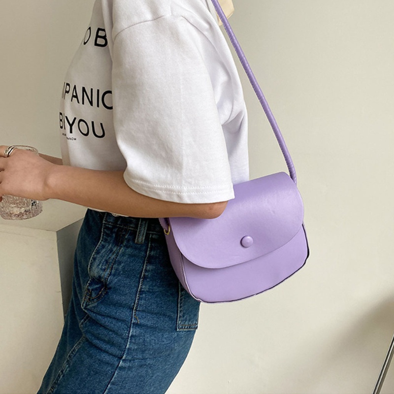 Túi Đeo Chéo Da Pu Hình Vuông Nhỏ Màu Trơn Thời Trang Cho Nữ