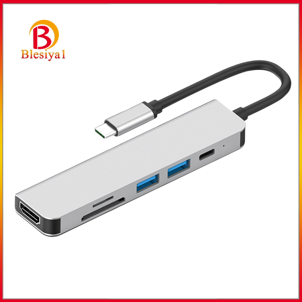 Đầu Đọc Thẻ Nhớ Tf 6 Trong 1 Usb-C Type C Sang 4k Hdmi Usb 3.0 Cho Macbook Pro