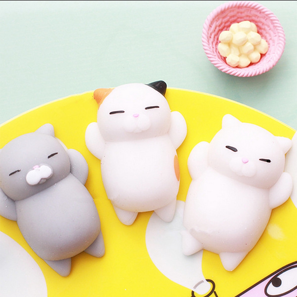 Squishy 3D Sleeping Stickers Sleepy Cat Bear Cellphone Decoration Lovely Toys