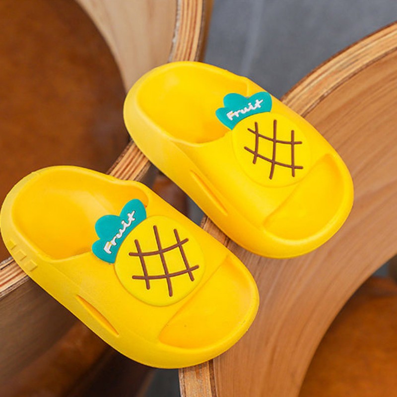 Dép Đế Mềm Thoáng Khí Họa Tiết Trái Cây Xinh Xắn Cho Bé