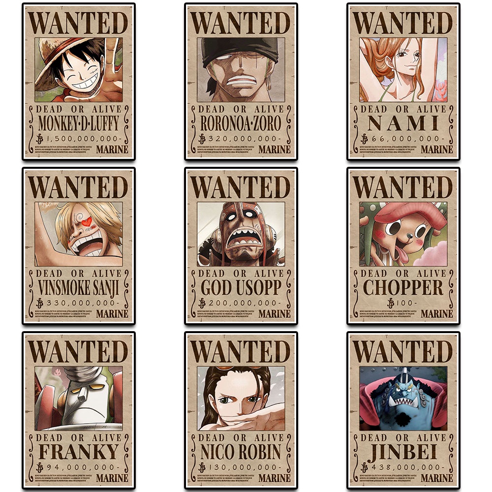 Áp Phích Trang Trí Hình Truyện Tranh one piece
