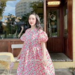Đầm Babydoll Hoa Nhí Hồng cute- minionestore
