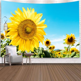 < Feng shui Hoa Hướng Dương May Mắn > Thảm Treo Tường Trang Trí Phòng Khách / Phòng Ngủ / Treo Tường Trang Trí Vải Nghệ Thuật