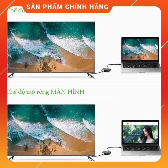 Bộ chuyển đổi USB type C sang HDMI + VGA vỏ nhôm dài 10cm UGREEN CM162 dailyphukien Hàng có sẵn giá rẻ nhất