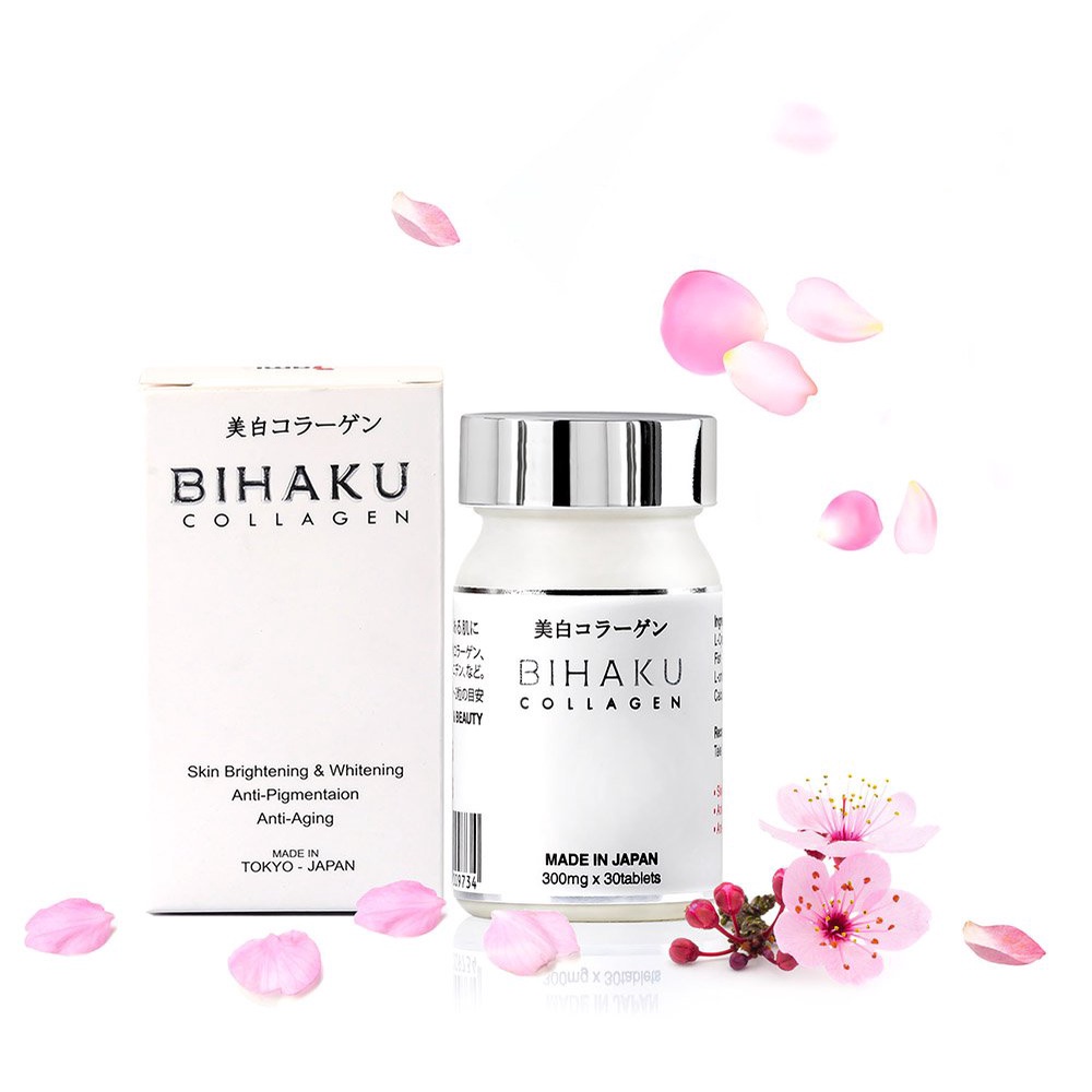 Viên uống Bihaku Collagen Premium white advanced 30 viên trắng da và ngăn lão hóa - Bác Sĩ Nghĩa