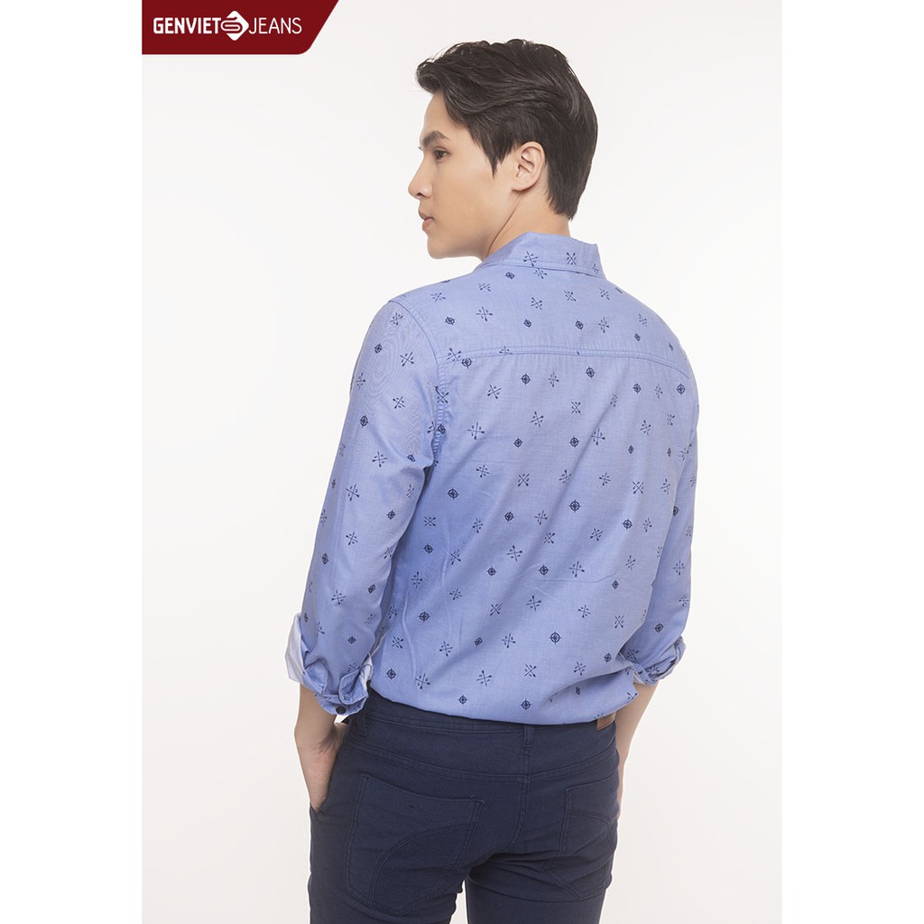 Áo sơ mi dài tay nam X3121S812 GENVIET | BigBuy360 - bigbuy360.vn
