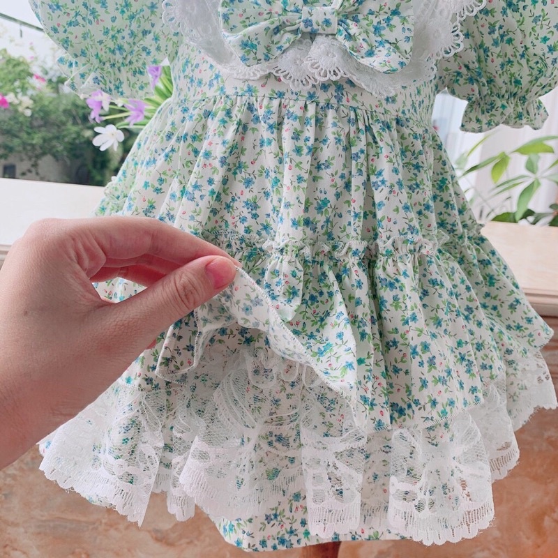 Váy bé gái công chúa 5-18kg  😘 💕LINA KIDS💕 đầm sinh nhật thôi nôi-lolita xanh