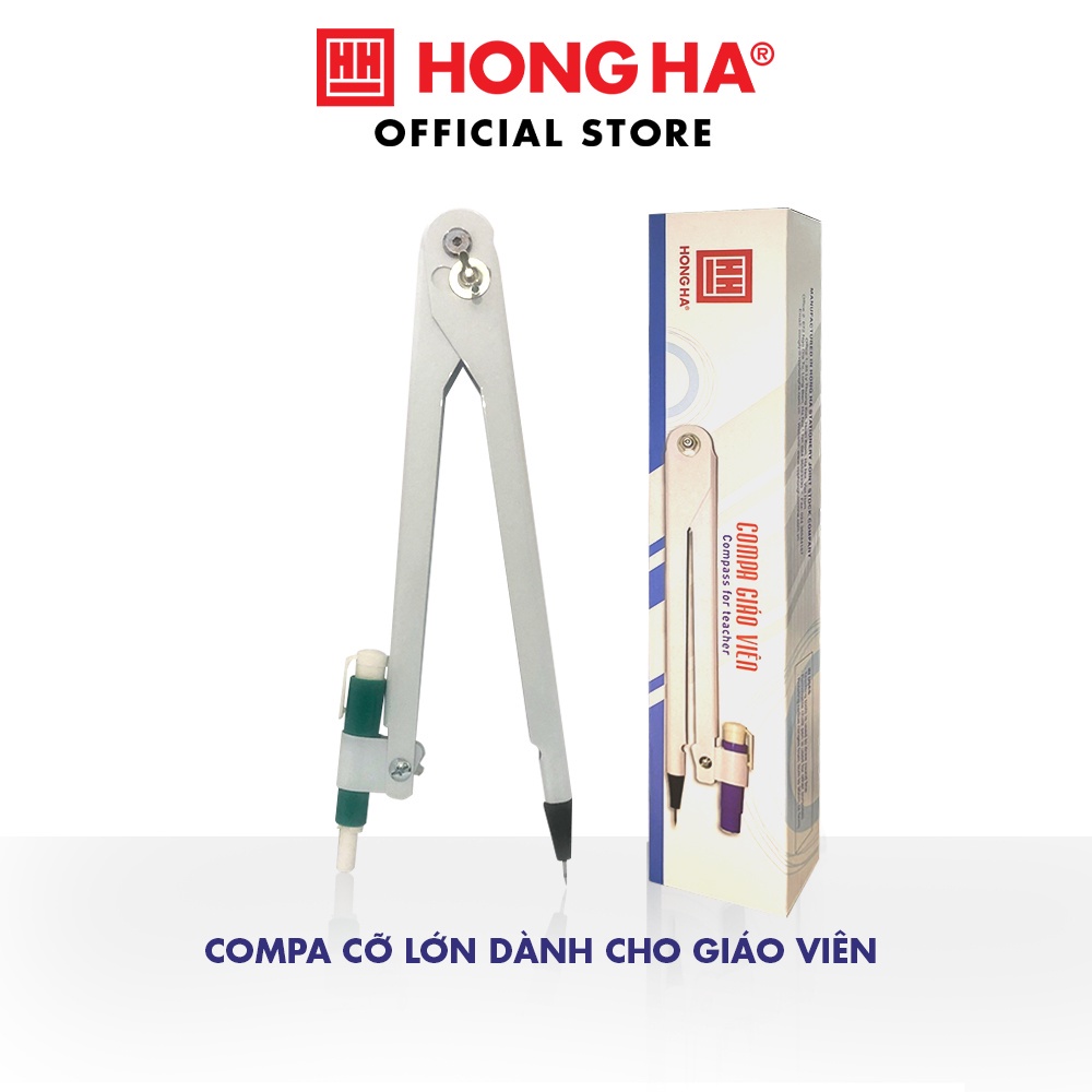 Compa Giáo viên Hồng Hà - 3276 ,là giáo cụ dùng để vẽ hình tròn - đường tròn trên bảng, giúp giáo viên dễ dàng vẽ