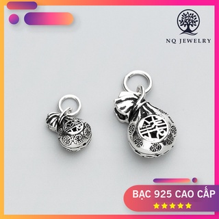 Charm bạc mặt túi tiền tài lộc treo