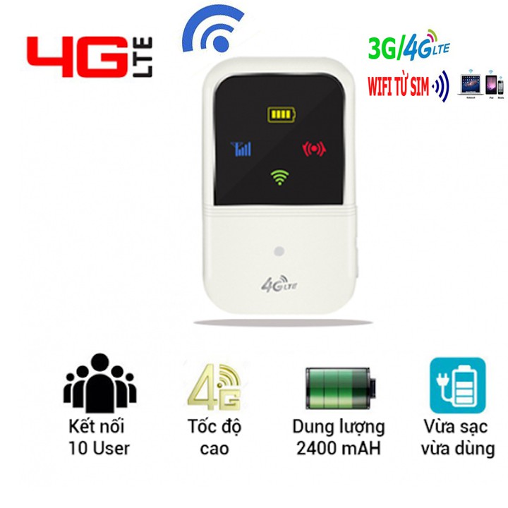 Cục Phát Wifi từ sim 3G/4G ZTE MF89, Hàng Cao Cấp Xuất Nhật Bản, Tốc Độ Cao, Gía Siêu Rẻ, Bộ Phát Wifi 4G LTE