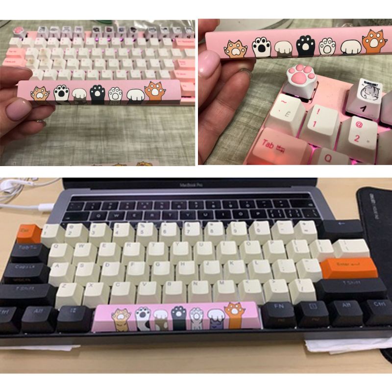 Nắp Đậy Phím Space / Bộ Nắp Đậy Phím PBT Nhuộm Màu Năm Mặt Dành Cho Bàn Phím 6.25U Cherry Profile