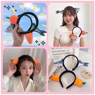 Băng đô cài tóc cà rốt và cá