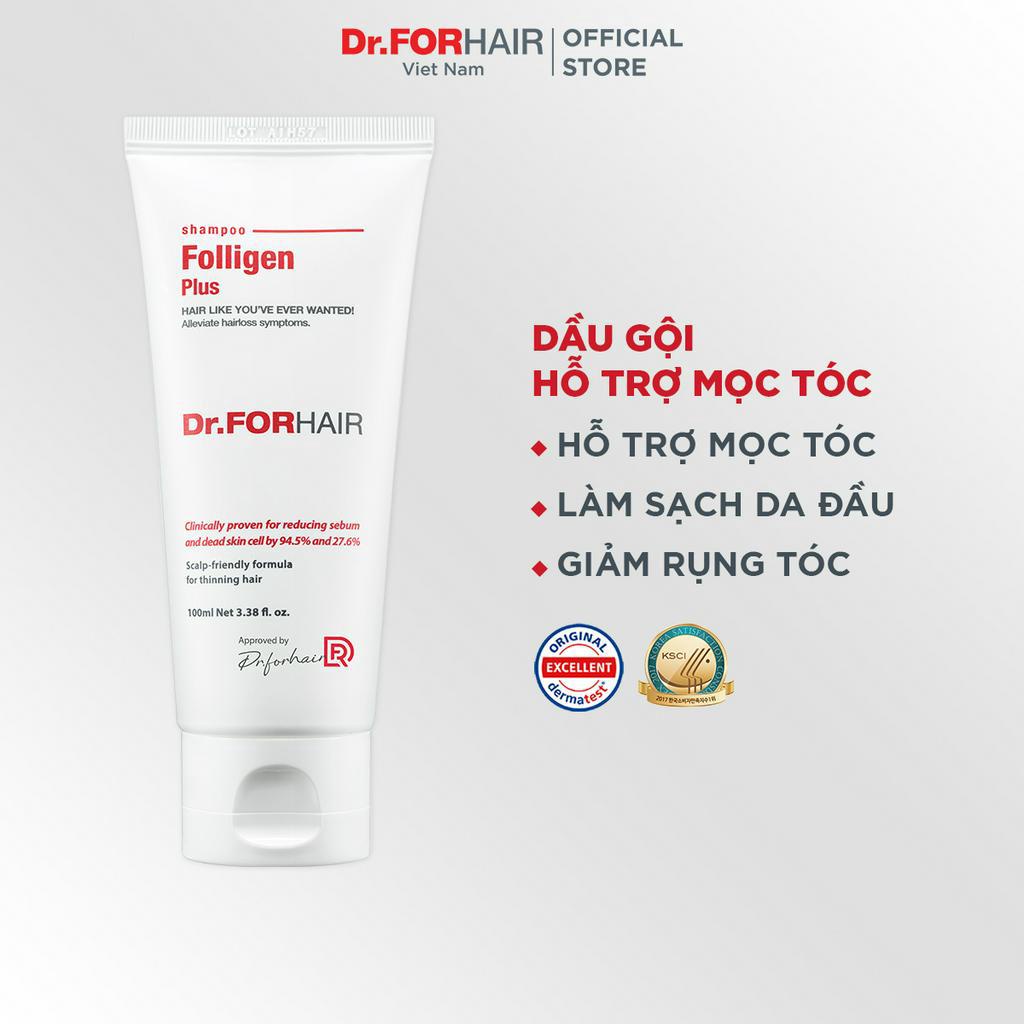 Dầu gội giảm gãy rụng tóc, giúp mọc tóc nhanh chóng, giảm dầu ngứa da đầu Dr. ForHair Folligen Plus Shampoo 100ml