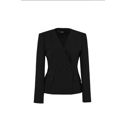 Sixdo newtag áo vest cổ chéo V đen mới nguyên tag M/L