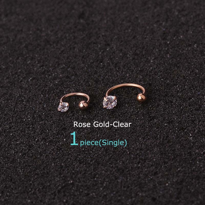 Khuyên Tai Hình Móng Ngựa Độc Đáo Bằng Thép Không Gỉ 20g
