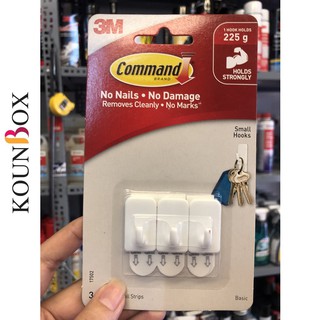 Móc dán tường vuông Command 3M 17502 - 225gr (vỉ 3 cái)