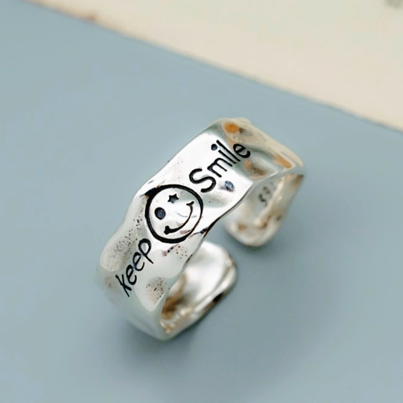 Nhẫn HợP Kim DạNg Hở HìNh MặT CườI ThờI Trang