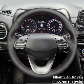 Bọc vô lăng xe Hyundai Kona 2017-2020 bằng da nappa cao cấp
