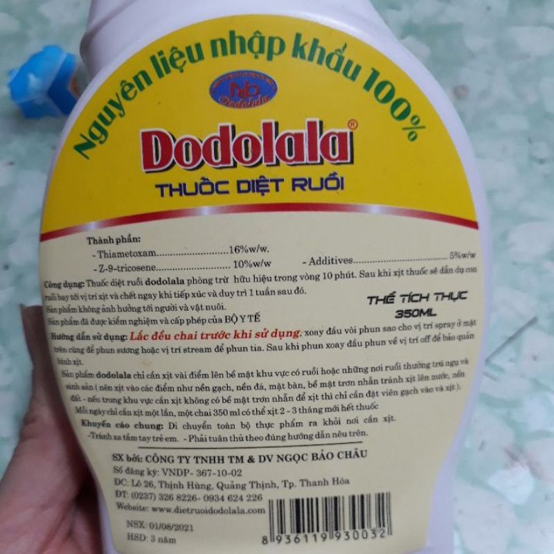 thuốc xịt ruồi Dodolala ( chai bé 350ml)