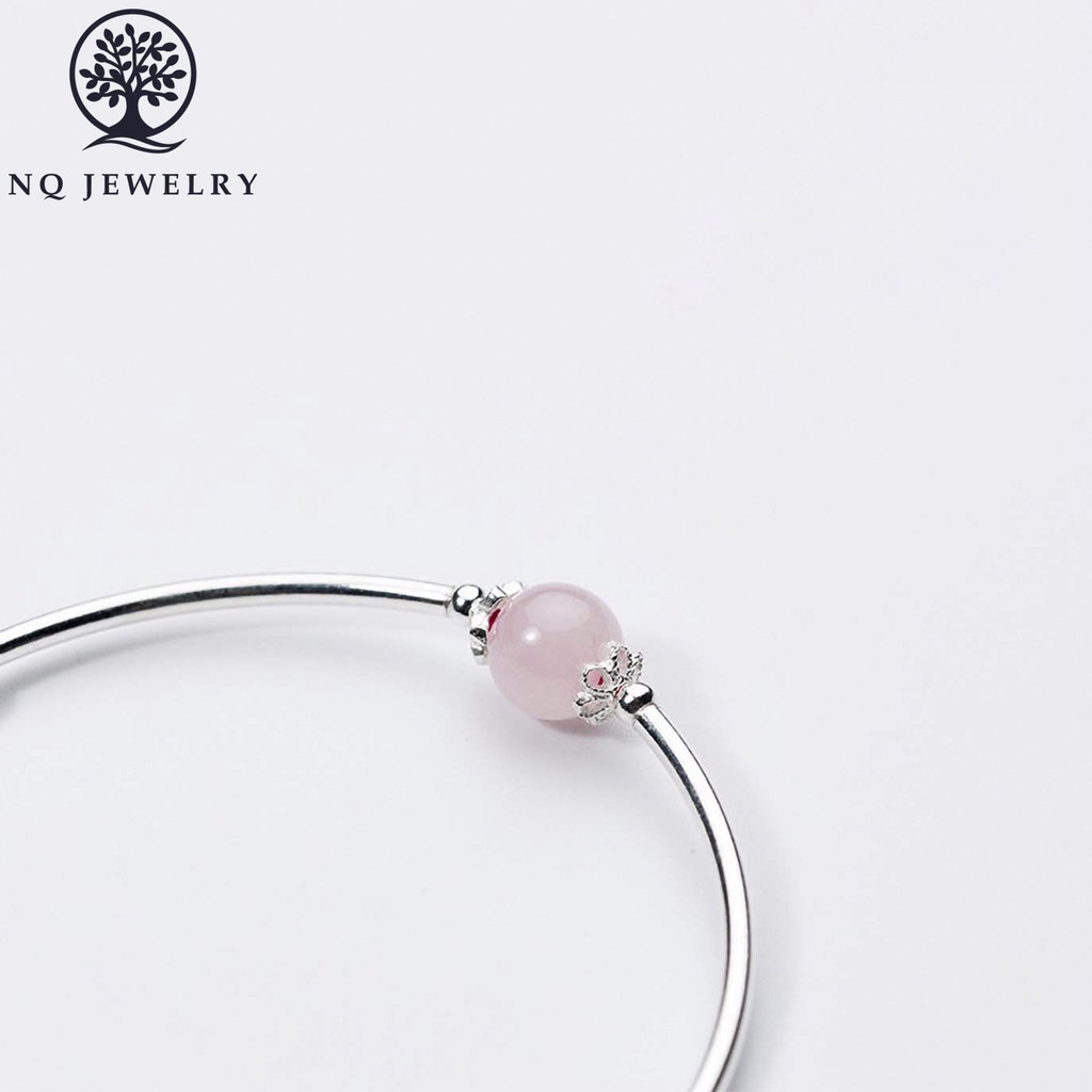 Lắc bạc phối hạt T.A hồng - NQ Jewelry