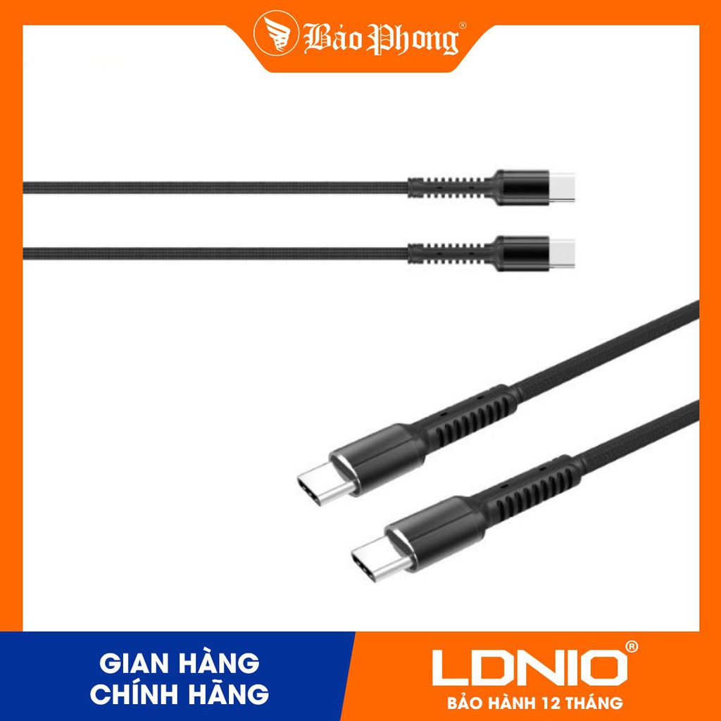 Cáp 2m PD type C to type C , 2 đầu  USB C dài 200cm LDNIO LC92 cho Samsung Oppo Xiaomi Note 10 20 S9 S10 + Realme xịn