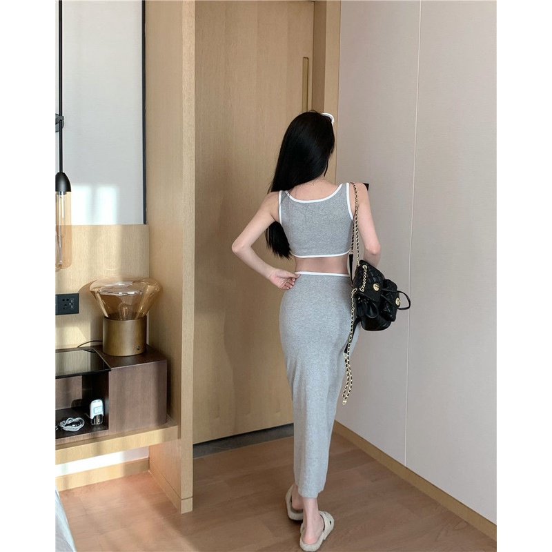 COZOK Đầm Sát Nách Cổ Vuông Quyến Rũ Hợp Thời Trang