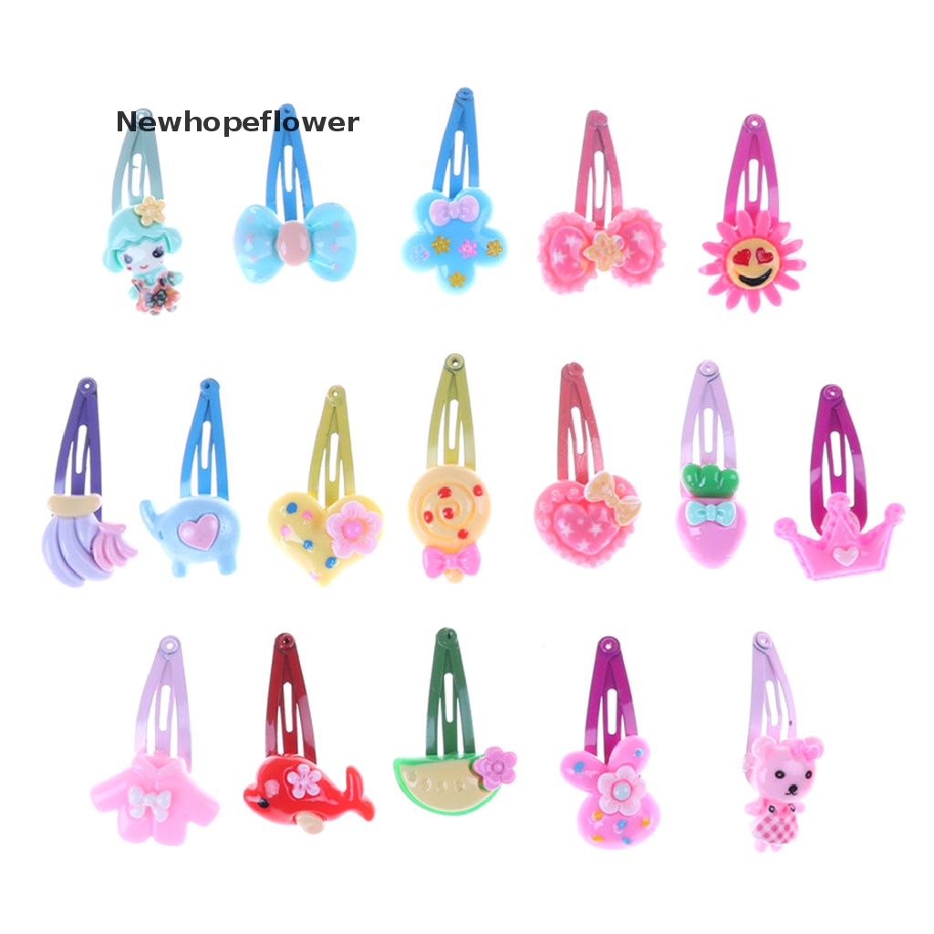 Bộ 10 Kẹp Tóc Hoạt Hình Dễ Thương Cho Bé
