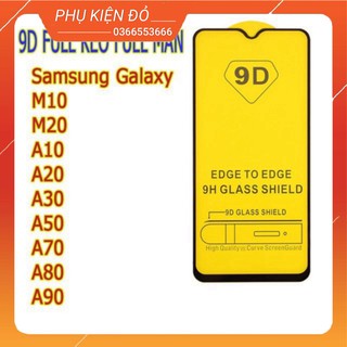 Kính cường lực full keo samsung Galaxy M10, M20, A10, A20, A30, A50,A70, A80, A90 đen
