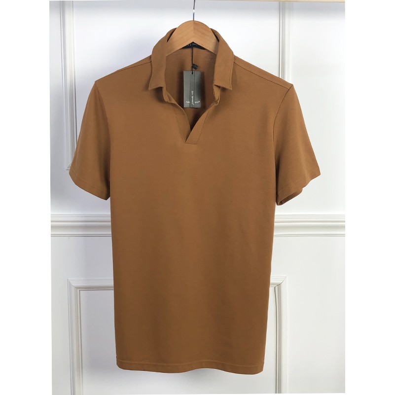 Áo thun nam có cổ mã POLO CỔ V CHO NAM 6 MÀU - chất thun cá sấu cotton 100 | BigBuy360 - bigbuy360.vn