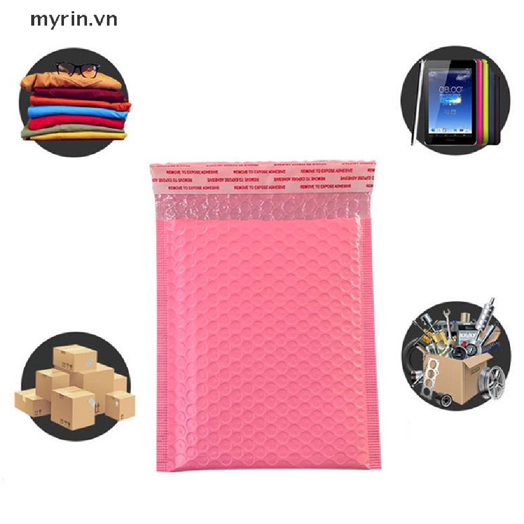 Set 10 Túi Bong Bóng Nhựa Màu Hồng