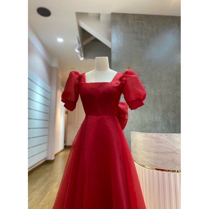 Đầm maxi mặc cưới hở nơ lưng TRIPBLE T DRESS -Size M/L(kèm ảnh/video thật)MS297V