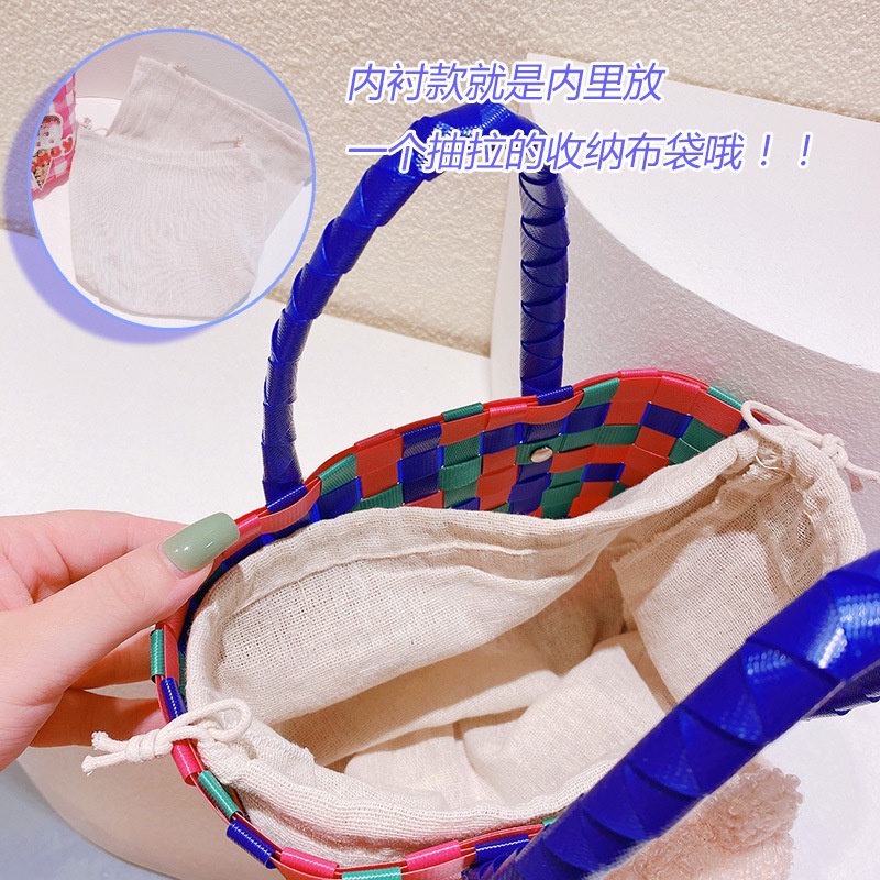 Túi Xách Hoa Tulip Ba Chiều Bằng Vải Cotton Dệt In Chữ Cá Tính Nhiều Màu Sắc