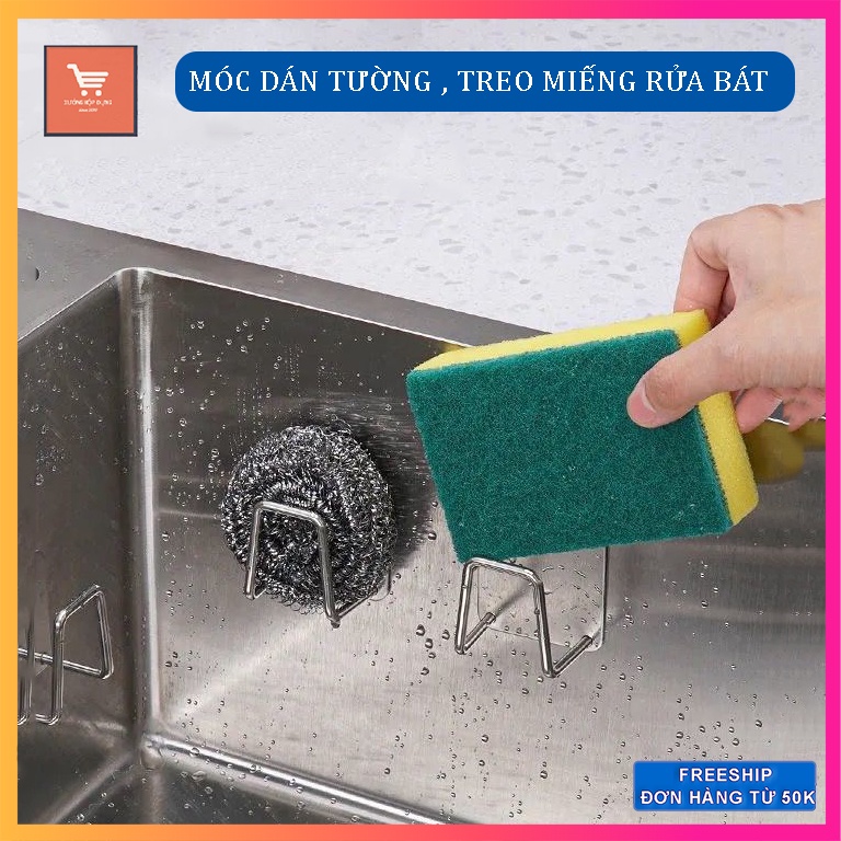 Móc Dán Tường Treo Rẻ Rửa Bát , Đồ Dùng Phòng Tắm Inox Cao Cấp Sang Trọng.