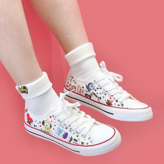 Giày thể thao sneaker unisex BT21 BTS cổ ngắn cho Army